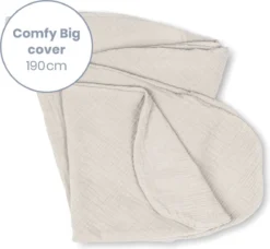 Doomoo Basics - Housse Comfy Big - Housse Pour Coussin D'allaitement Comfy Big - Coton Bio - 190 Cm - Tetra Amande -Bébé Soldes Boutique 1200x1108 5