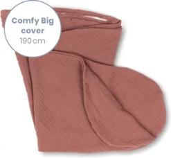 Doomoo Basics - Housse Comfy Big - Housse Pour Coussin D'allaitement Comfy Big - Coton Bio - 190 Cm - Tetra Brick