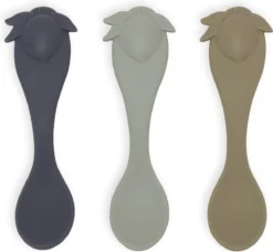 Konges Sløjd Cuillères Konges Slojd Bleu Citron - Silicone - 10,5 Centimètres