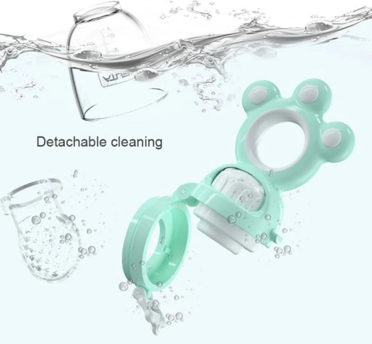 Pack De Démarrage Bébé Fruit Teat Avec 3 Tailles De Sacs Filet SML Avec Pendule De Sécurité 4 M + / VERT 6 Pack De Démarrage Bébé Fruit Teat Avec 3 Tailles De Sacs Filet SML Avec Pendule De Sécurité 4 M + / VERT – Image 6