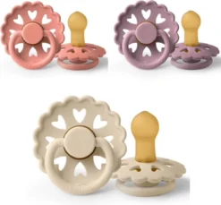 Frigg Fairytale Pacifier Set 3 Pièces La Petite Sirène, Les Princes Et Le Petit Pois Et Le Vilain Petit Canard 0-6 Mois Taille 1