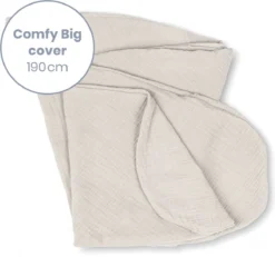 Doomoo Basics - Housse Comfy Big - Housse Pour Coussin D'allaitement Comfy Big - Coton Bio - 190 Cm - Tetra Amande