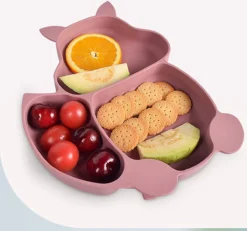 Assiette Bébé, Vaisselle Pour Bébé, Mini Set De Table En Silicone Pour Assiettes Bébé, Assiette Bébé Antidérapante Avec Ventouse, Assiette Enfant Avec Ventouse, Sans BPA (cendre D'écureuil) -Bébé Soldes Boutique 1200x1123 12