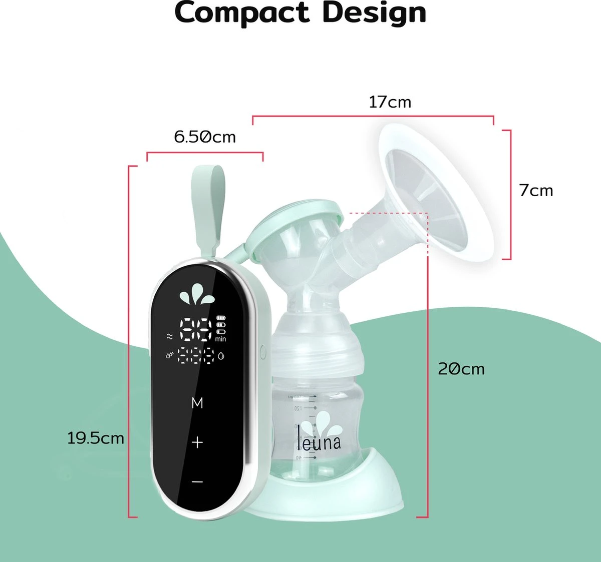 Leuna Comfort - Tire-lait électrique - Tire-lait Double - Batterie Rechargeable - Nettoyage Facile - Pompe Silencieuse - Dispositif De Pompe - Tire-lait - Tire-lait - Tire-lait - Rouge/rose 8 Leuna Comfort - Tire-lait électrique - Tire-lait Double - Batterie Rechargeable - Nettoyage Facile - Pompe Silencieuse - Dispositif De Pompe - Tire-lait - Tire-lait - Tire-lait - Rouge/rose – Image 8