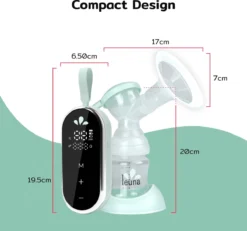 Leuna Comfort - Tire-lait électrique - Tire-lait Double - Batterie Rechargeable - Nettoyage Facile - Pompe Silencieuse - Dispositif De Pompe - Tire-lait - Tire-lait - Tire-lait - Orange -Bébé Soldes Boutique 1200x1123 5