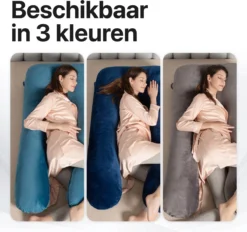 Tavaro Oreiller De Maternité XXL - Blauw Aqua - Oreiller De Corps - Oreiller De Couchage Latéral - Housse Lavable - 140 X 80 CM - Forme En U - -Bébé Soldes Boutique 1200x1125 3