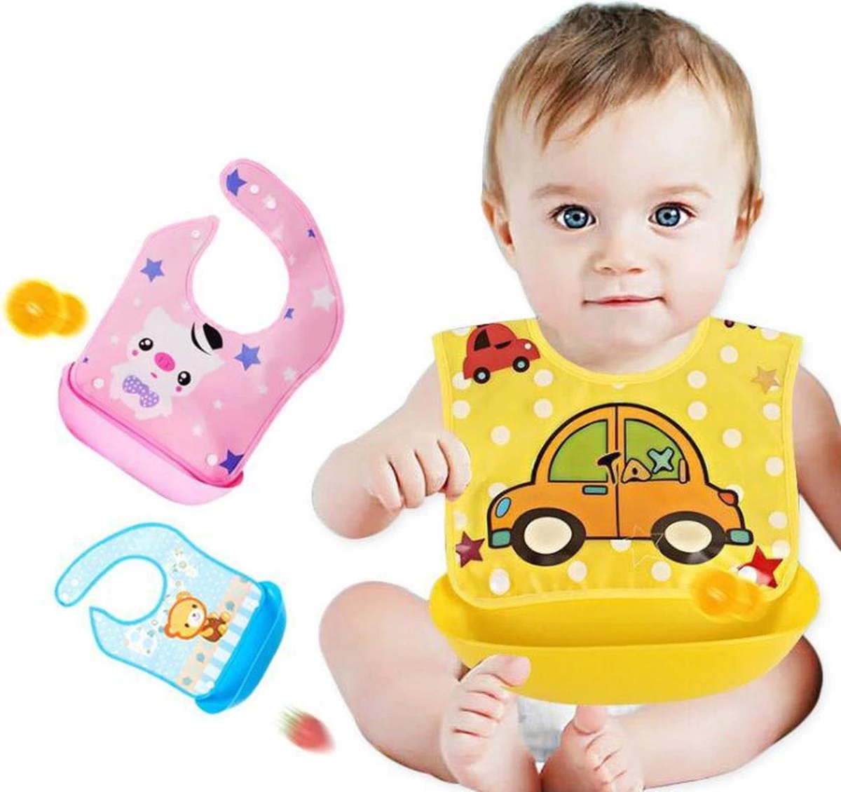 Bavoir Sans Citrons Avec Contenant Cochon Rose| Ajustable |Bébé Tout-petit Et Tout-petits | Va Au Lave-vaisselle| 0 -3 Ans |Unisexe | Cadeau De Naissance | Cadeau |Durable 2 Bavoir Sans Citrons Avec Contenant Cochon Rose| Ajustable |Bébé Tout-petit Et Tout-petits | Va Au Lave-vaisselle| 0 -3 Ans |Unisexe | Cadeau De Naissance | Cadeau |Durable – Image 2