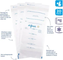 Sacs De Rangement Pour Lait Maternel Difrax - 20 Pièces -Bébé Soldes Boutique 1200x1131 4