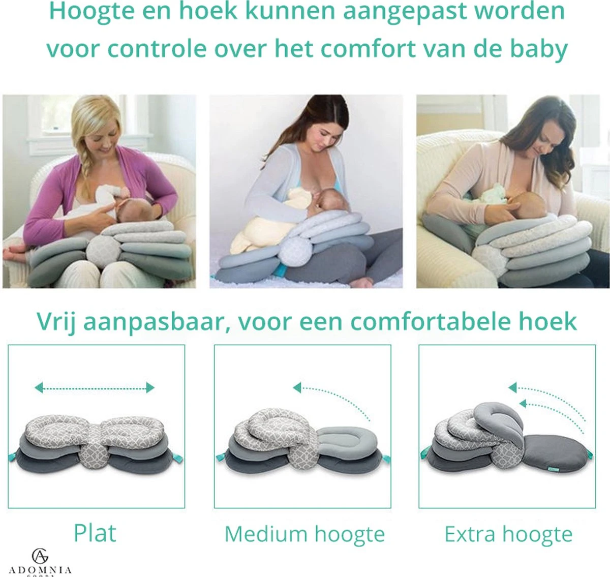AdomniaGoods - Coussin D'allaitement Multifonctionnel Pour Bébé - Coussin D'allaitement Réglable - Idéal Pour L'allaitement Et Le Biberon - Rose 8 AdomniaGoods - Coussin D'allaitement Multifonctionnel Pour Bébé - Coussin D'allaitement Réglable - Idéal Pour L'allaitement Et Le Biberon - Rose – Image 8