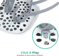 Nutrea EasyDry - Égouttoir à Bouteilles Bébé - Égouttoir Biberon - Bac D'égouttement Inclus - Grijs/ Wit -Bébé Soldes Boutique 1200x1144
