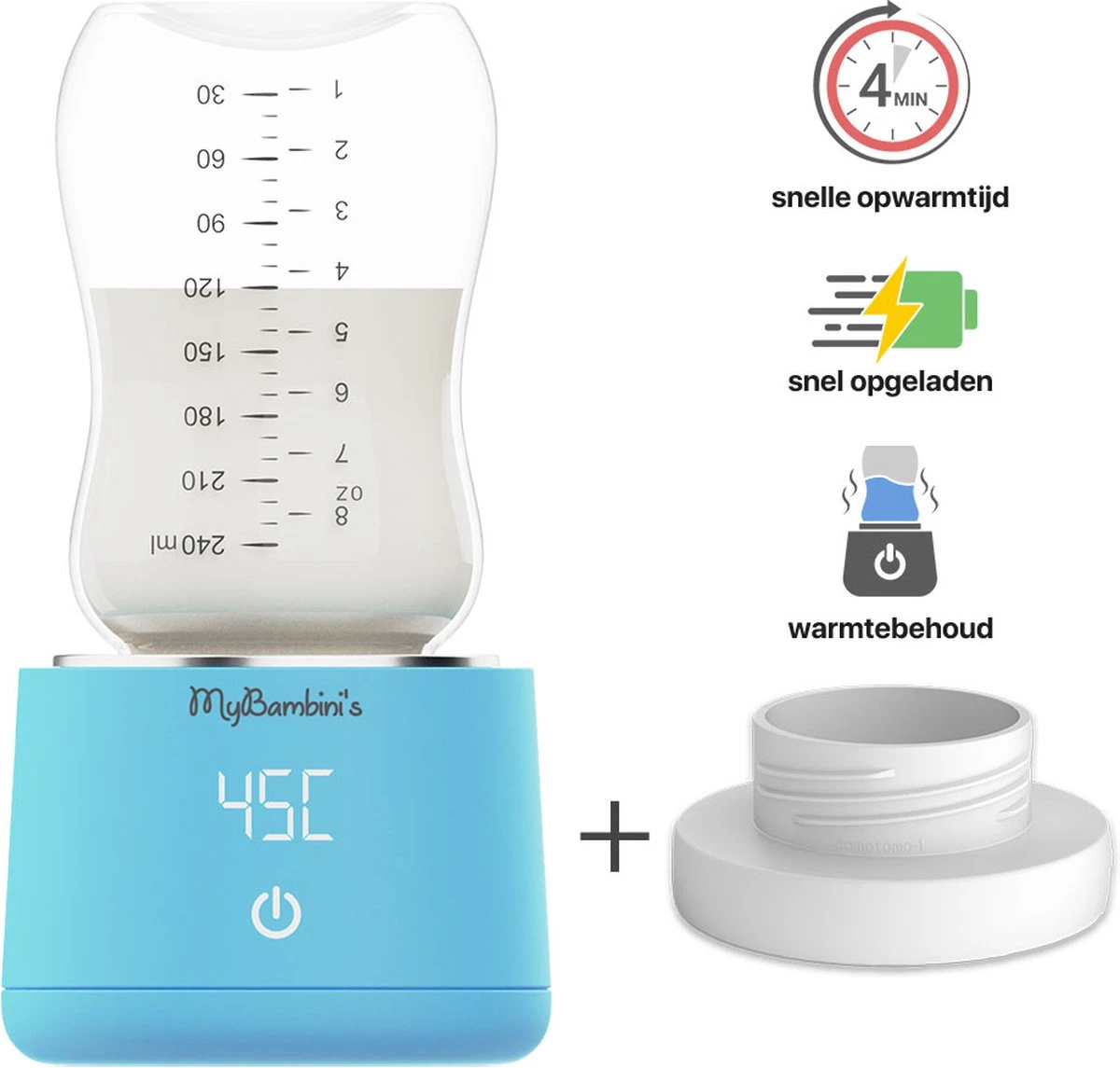 Bébé 's Bottle Warmer Pro ™ - Chauffe-biberon Portable Pour Les Déplacements - Blauw - Convient Pour Bébé En Route , Olababy, Haakaa & Boon 2 Bébé 's Bottle Warmer Pro ™ - Chauffe-biberon Portable Pour Les Déplacements - Blauw - Convient Pour Bébé En Route , Olababy, Haakaa & Boon – Image 2