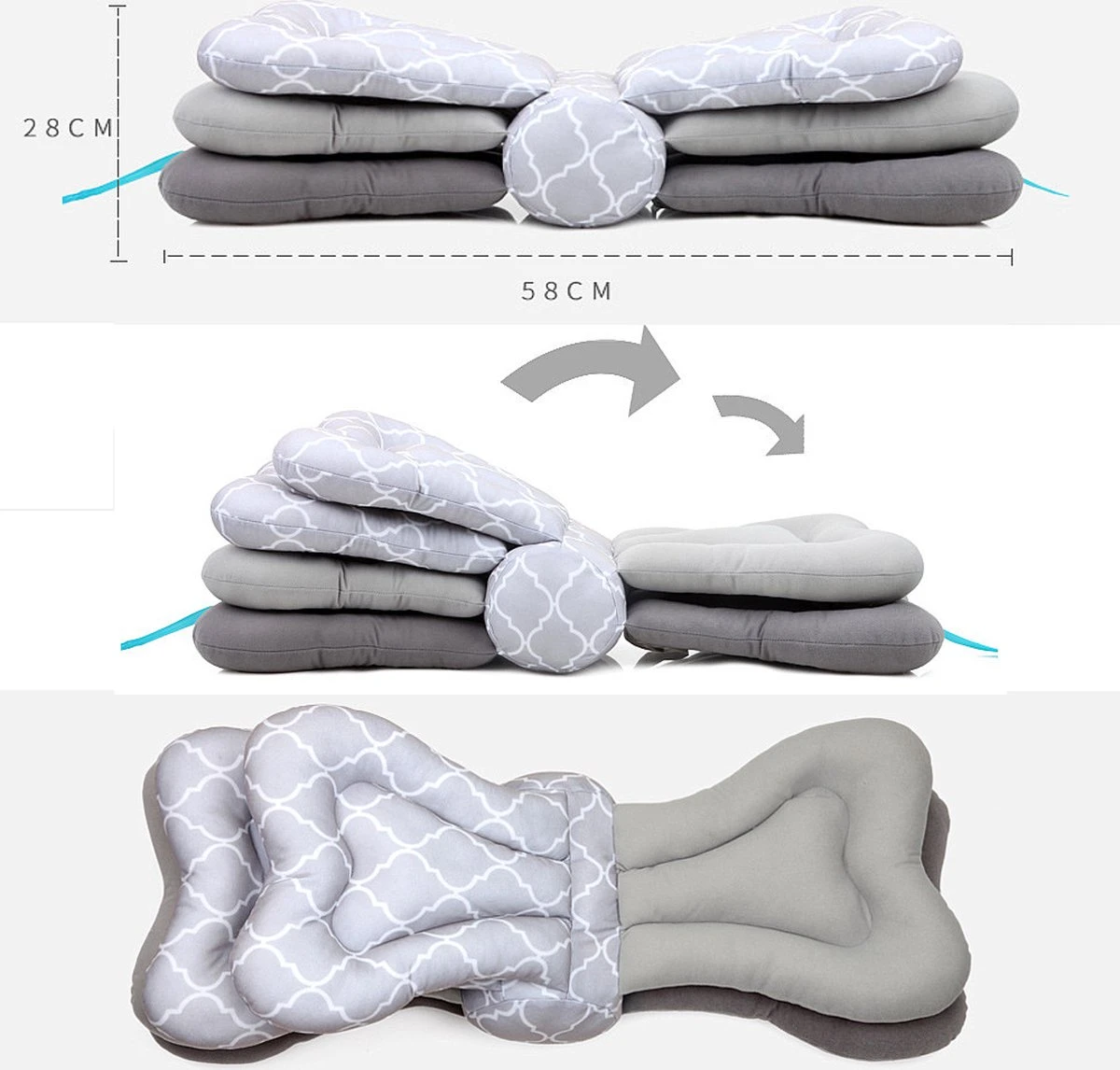 Allernieuwste Coussin D'allaitement .nl® Réglable En Hauteur - Idéal Pour Allaitement Et Lait Maternisé - Cadeau De Maternité - Compact - Couleur Grijs 4 Allernieuwste Coussin D'allaitement .nl® Réglable En Hauteur - Idéal Pour Allaitement Et Lait Maternisé - Cadeau De Maternité - Compact - Couleur Grijs – Image 4