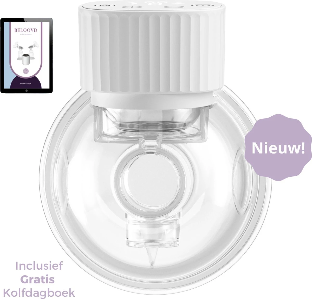 BELOOVD Mains Libres - Tire-Lait Electrique Sans Fil - Portable - Sans BPA - Rechargeable - Pompe Comfort Mains Libres - Elvie Alternatief 1 BELOOVD Mains Libres - Tire-Lait Electrique Sans Fil - Portable - Sans BPA - Rechargeable - Pompe Comfort Mains Libres - Elvie Alternatief