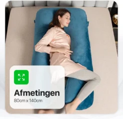 Tavaro Oreiller De Maternité XXL - Blauw Aqua - Oreiller De Corps - Oreiller De Couchage Latéral - Housse Lavable - 140 X 80 CM - Forme En U - -Bébé Soldes Boutique 1200x1156 11