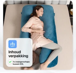 Tavaro Oreiller De Maternité XXL - Blauw Aqua - Oreiller De Corps - Oreiller De Couchage Latéral - Housse Lavable - 140 X 80 CM - Forme En U - -Bébé Soldes Boutique 1200x1156 12