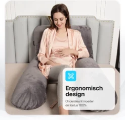 Tavaro Oreiller De Maternité XXL - Blauw Aqua - Oreiller De Corps - Oreiller De Couchage Latéral - Housse Lavable - 140 X 80 CM - Forme En U - -Bébé Soldes Boutique 1200x1156 13