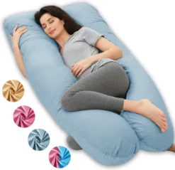 RESKO - Dream En U - Oreiller De Grossesse Avec Housse En Coton Amovible Et Lavable - Oreiller De Corps - Femme - Grossesse - Apaisant Les Douleurs