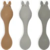 Konges Sløjd Cuillères Konges Slojd Lapin Bleu - Silicone - 10,5 Centimètres