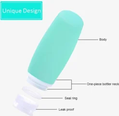 Lot De 100 Ml De Bouteilles De Voyage En Siliconen Avec Trousse De Toilette Transparente, 6 Récipients De Voyage Anti-fuite Et Ensemble De Toilette De Voyage, Récipient De Liquide Rechargeable Approuvé Par La FDA, Coloré -Bébé Soldes Boutique 1200x1165 1