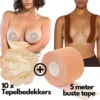 Deal Premium The Original Boob/ Bust Tape - 5 Mètres, Comprend 10 Coquilles D'allaitement, Un Soutien Sûr Et Confortable Pour Les Tenues Sans Bretelles Et Le Décolleté