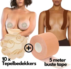 Deal Premium The Original Boob/ Bust Tape - 5 Mètres, Comprend 10 Coquilles D'allaitement, Un Soutien Sûr Et Confortable Pour Les Tenues Sans Bretelles Et Le Décolleté