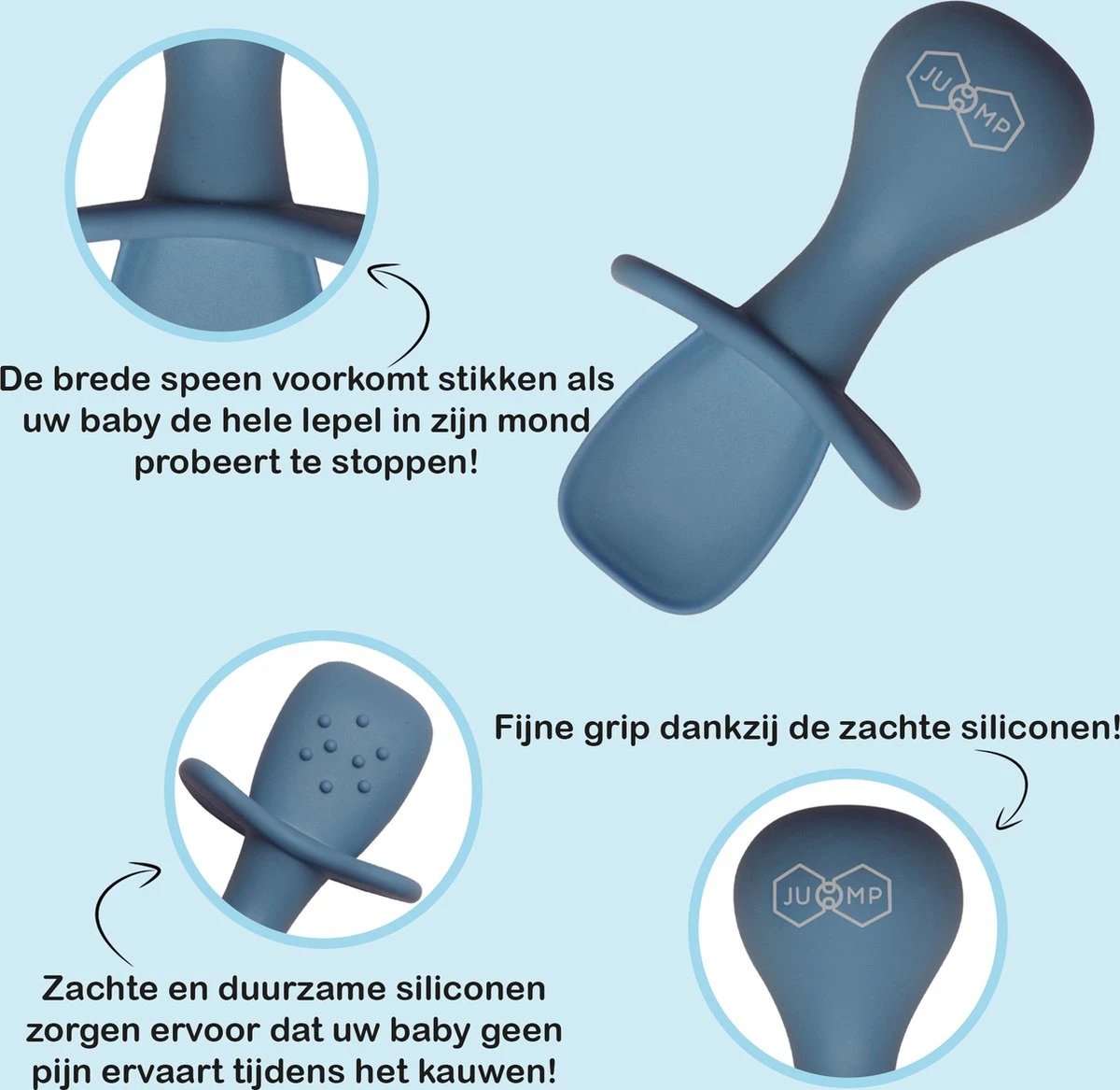 Couverts Couverts Pour Enfants JU&MP - Bébé - Cuillères Pour Bébé - Couverts Bébé - Sans BPA - 4 Pièces - Bleu Clair Bleu Foncé 3 Couverts Couverts Pour Enfants JU&MP - Bébé - Cuillères Pour Bébé - Couverts Bébé - Sans BPA - 4 Pièces - Bleu Clair Bleu Foncé – Image 3