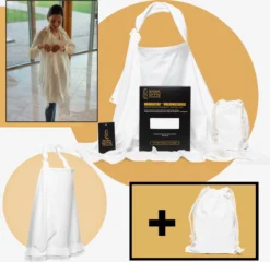 NanaBeebi Avec Pochette De Rangement - Blanc Ivoire - Chiffon D'allaitement - Tablier D'allaitement élégant 100x70cm -Bébé Soldes Boutique 1200x1167 4