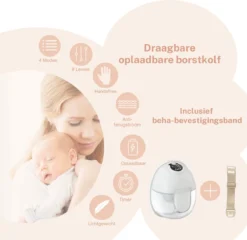 Tire-lait électrique Sans Fil - Mains Libres Et Portable - Sans BPA - Incl. 30 Sachets De Conservation Du Lait Maternel & E-Book Allaitement - -Bébé Soldes Boutique 1200x1168 5