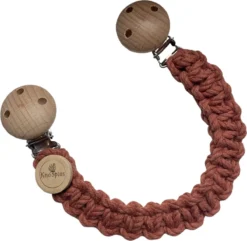 Ensemble à Prix Réduits : Cordon Câlin Et Attache Sucette Boutons - Rouge/Marron Rouille - Katoen - Macramé - Handgemaakt Aux Nederland - Livraison Gratuite -Bébé Soldes Boutique 1200x1169 5