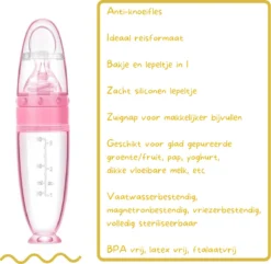 Biberoia® Coffret Cadeau - Bébé - Biberon Avec Cuillère - Anneau De Dentition Avec Hochet - Jouets - Biberon - Couverts Bébé - Rose -Bébé Soldes Boutique 1200x1170 1