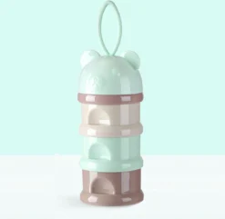 Boîte De Lait En Poudre Safe Bébé à 3 Couches En PP + Silicone - Récipient Nourriture Portable - Stockage De Fruits Et Snoep - Boîte à Collation Pour Aliments Pour Bébés