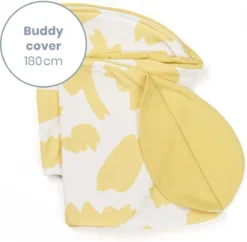 Doomoo Buddy Cover - Housse Pour Coussin D'allaitement Buddy - Coton Organique - 180 Cm - Bushes Yellow