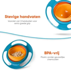 PEACE Bol Nourriture Pour Bébé - Bol Bébé - Bol Bébé - Vaisselle Bébé - Blauw -Bébé Soldes Boutique 1200x1181 8