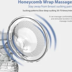 DrPhone BP2 - Tire-lait Automatique Avec Batterie - Sans BPA - Mains Libres - Puissance D'aspiration Réglable - Super Silencieux - Fonction Massage - Hygiénique - Wit -Bébé Soldes Boutique 1200x1185 6