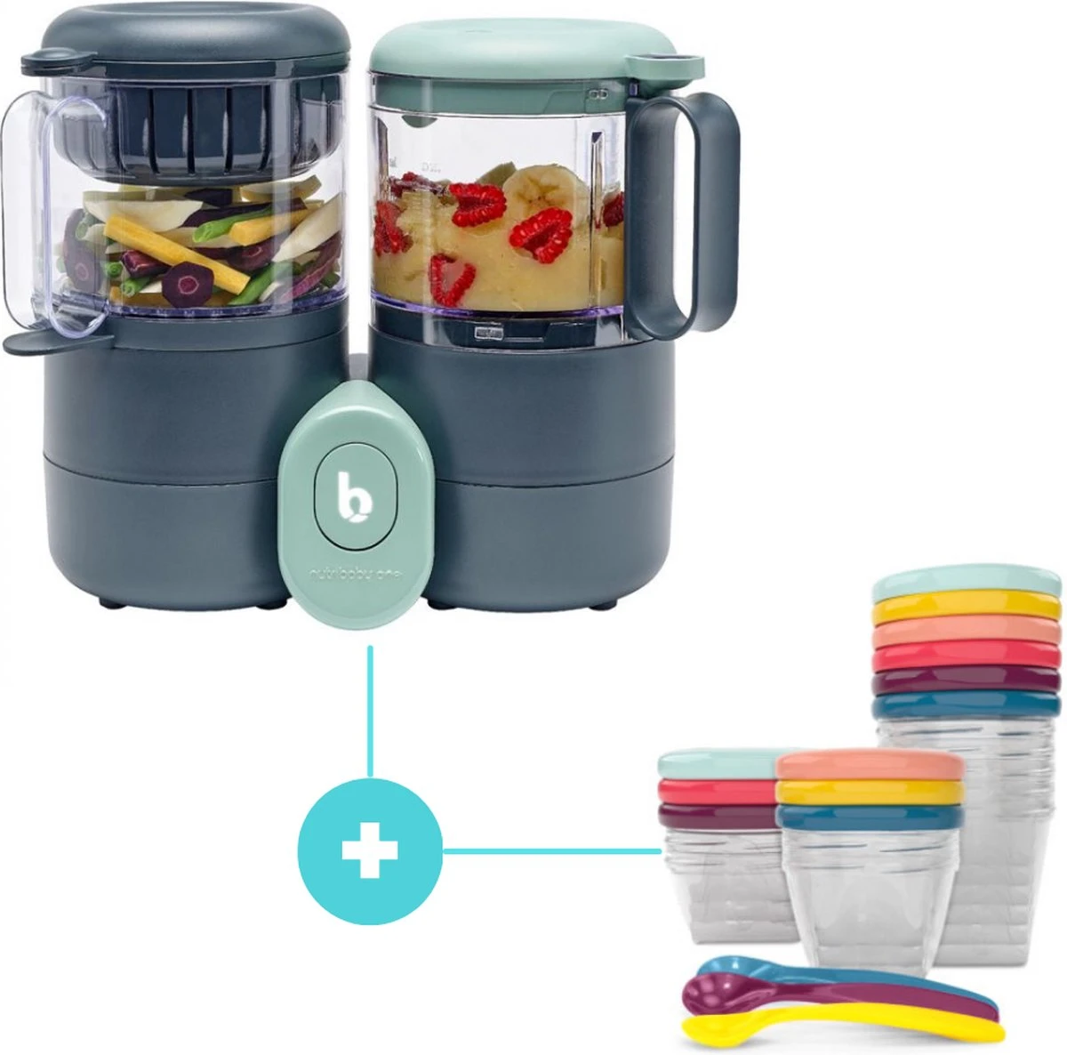 Babymoov Nutribaby One Robot De Cuisine + Baby Bols Set 12 Bols Set (A004310) 1 Babymoov Nutribaby One Robot De Cuisine + Baby Bols Set 12 Bols Set (A004310)