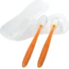 Cuillères Bébé - Premières Collations - Couverts à Couverts - Cuillère Pour Bébé - Cuillères En Siliconen - Couverts Pour Enfants - Set De 2 Cuillères à Soupe Sans BPA - Oranje