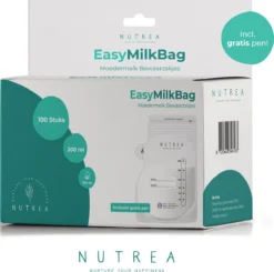 Nutrea – 100 Pièces – Sachets De Stockage De Lait Maternel Avec Bec – 220 Ml – Stylo Inclus – Sac De Stockage D' Allaitement -Bébé Soldes Boutique 1200x1190 4