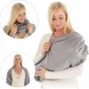 Écharpe De Style, Serviette D'allaitement Respirante Pour Les Déplacements, Couverture/chiffon D'allaitement, écharpe D'allaitement/brug En Coton, Gris
