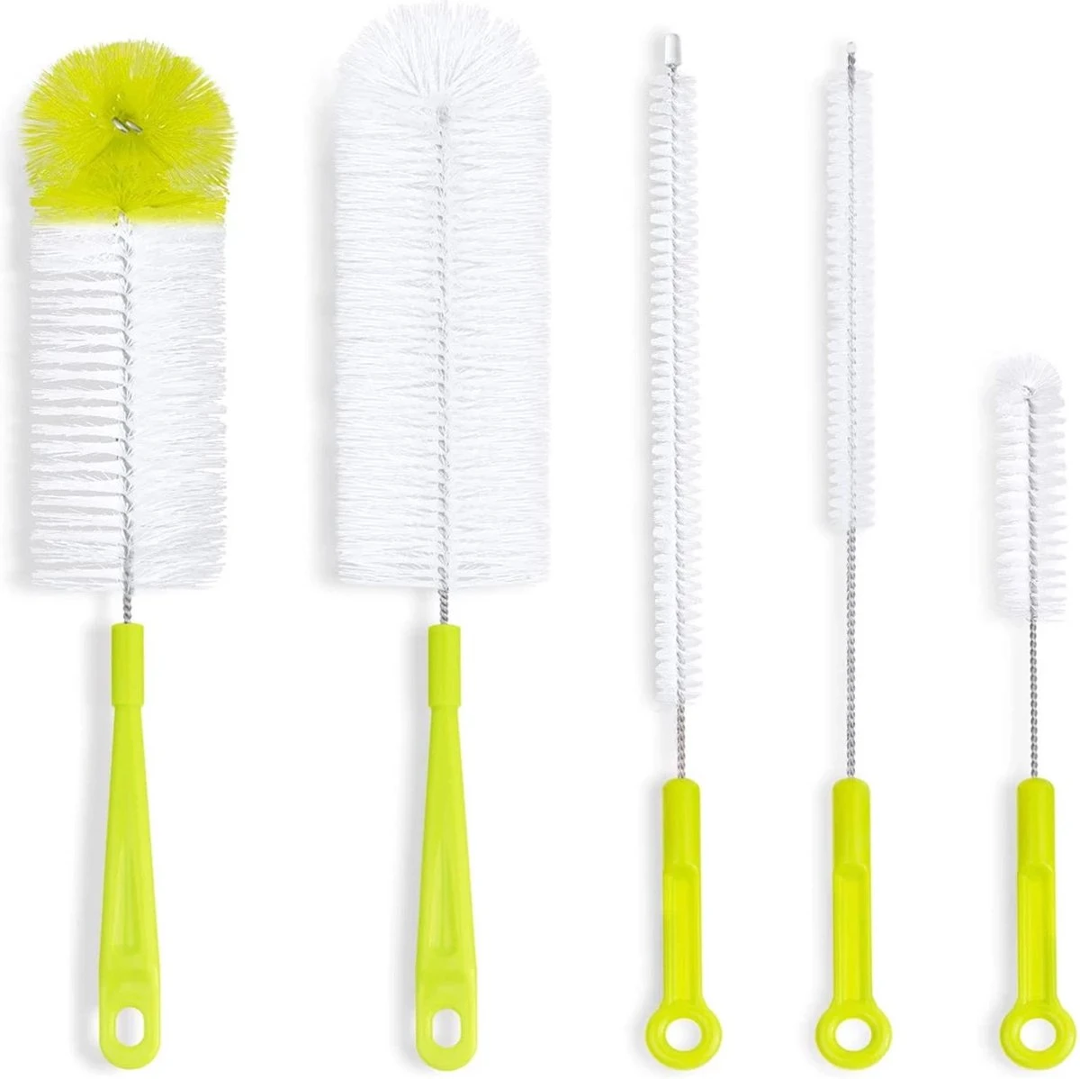 Ensemble De Brosses à Bouteilles - Vert - 5 Brosses - Klein - Groot - Bouteilles - Thermos - Nettoyeur De Bouteilles 1 Ensemble De Brosses à Bouteilles - Vert - 5 Brosses - Klein - Groot - Bouteilles - Thermos - Nettoyeur De Bouteilles