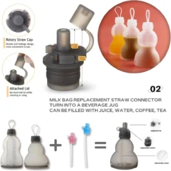 Pure Moms - Sacs De Conservation Pour Lait Maternel - Biberons - Réutilisables - 4 Pièces - Biberons Allaitement 260 ML - En Déplacement - Sans BPA 19 Pure Moms - Sacs De Conservation Pour Lait Maternel - Biberons - Réutilisables - 4 Pièces - Biberons Allaitement 260 ML - En Déplacement - Sans BPA -Bébé Soldes Boutique 1200x1199 18