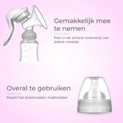 The Life Style Goods - Tire-lait Portable - Avec Biberon De Lait - 180 Ml - Tire-lait Manuel - Dispositifs De Pompage - Allaitement - Sans BPA -Bébé Soldes Boutique 1200x1199 23