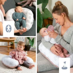 Doomoo Softy - Petit Coussin D'allaitement - Billes Ultra Fines Et Silencieuses - Coton Organique - 150 Cm - Cloudy Kaki -Bébé Soldes Boutique 1200x1200 1070