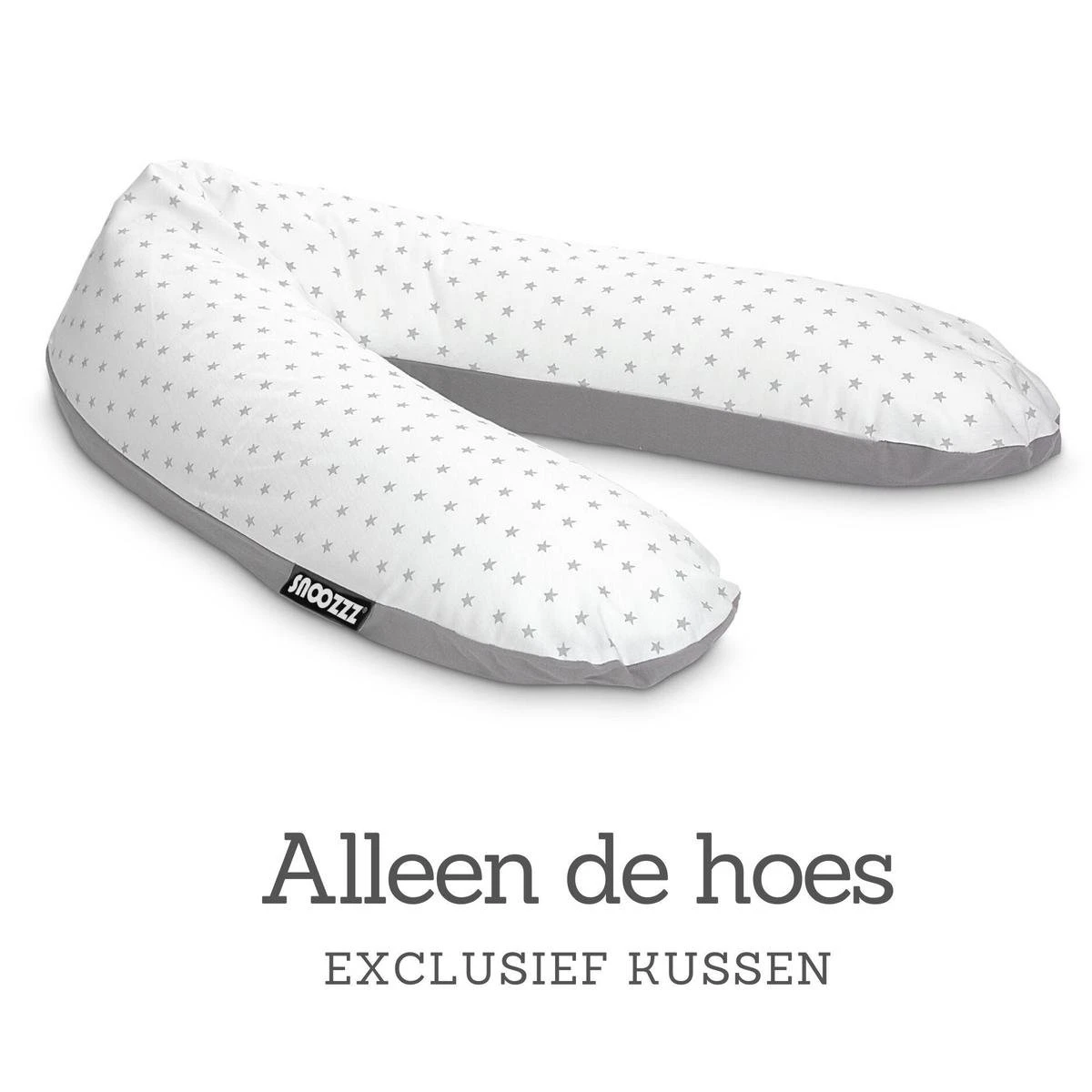 Housse De Coussin D'allaitement Snoozzz - Housse Pour Coussin D'allaitement 100% Coton - Mini étoile Gris - 185 Cm 2 Housse De Coussin D'allaitement Snoozzz - Housse Pour Coussin D'allaitement 100% Coton - Mini étoile Gris - 185 Cm – Image 2