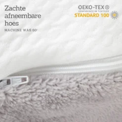 Coussin D'allaitement Snoozzz Coussin De Grossesse Avec Housse Extra Douce Teddy Blanc - 185 Cm -Bébé Soldes Boutique 1200x1200 1121