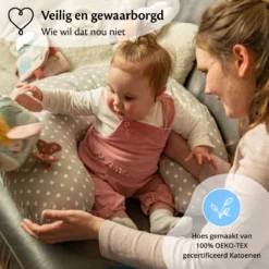 Coussin D'allaitement Ella - Coussin De Grossesse - Coussin De Couchage Latéral - Grijs Avec étoiles -Bébé Soldes Boutique 1200x1200 1125