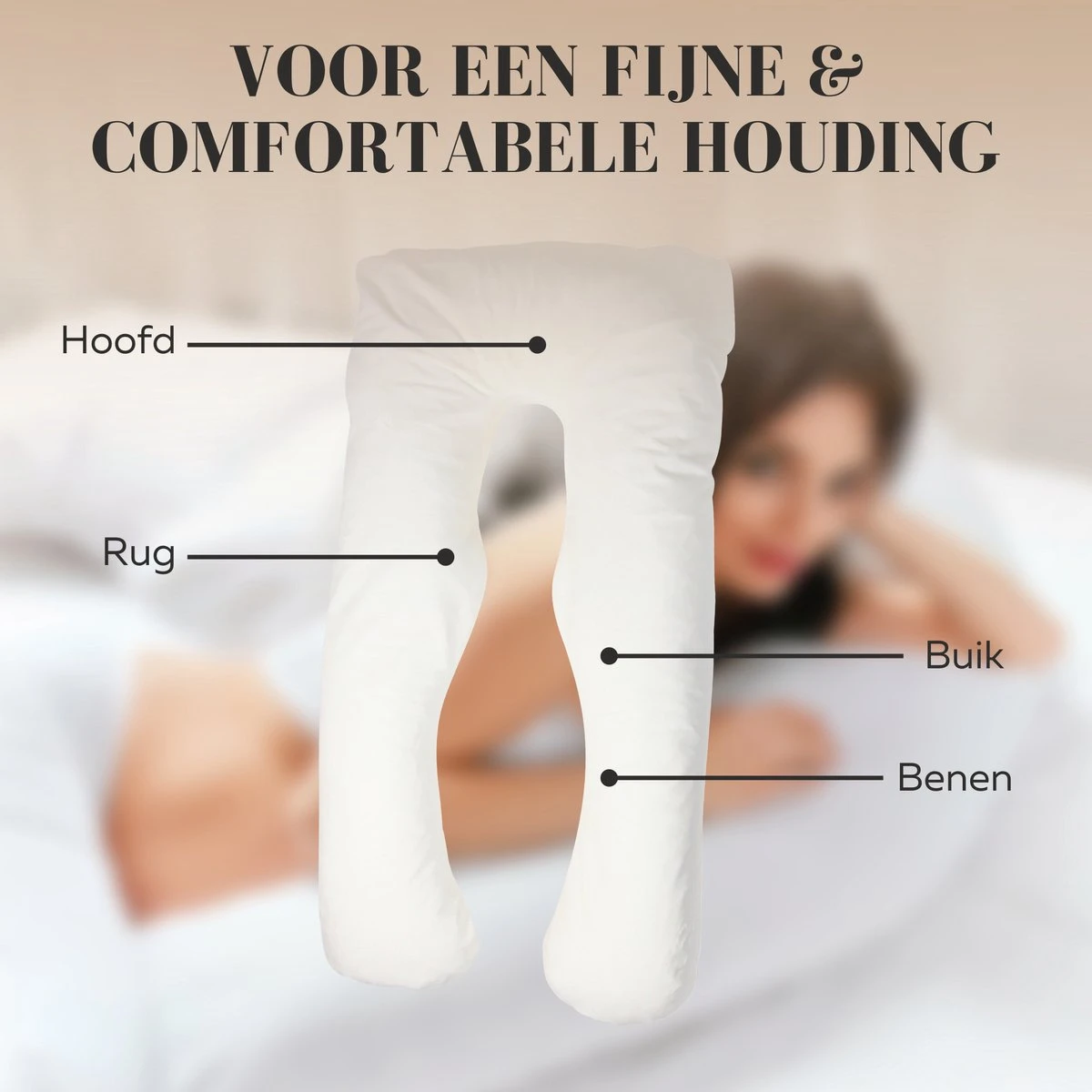 Oreiller De Grossesse Vandera - Oreiller De Couchage Latéral - Oreiller D'allaitement - Oreiller De Corps - Oreiller De Corps - Extra Léger - Amovible Et Lavable 4 Oreiller De Grossesse Vandera - Oreiller De Couchage Latéral - Oreiller D'allaitement - Oreiller De Corps - Oreiller De Corps - Extra Léger - Amovible Et Lavable – Image 4