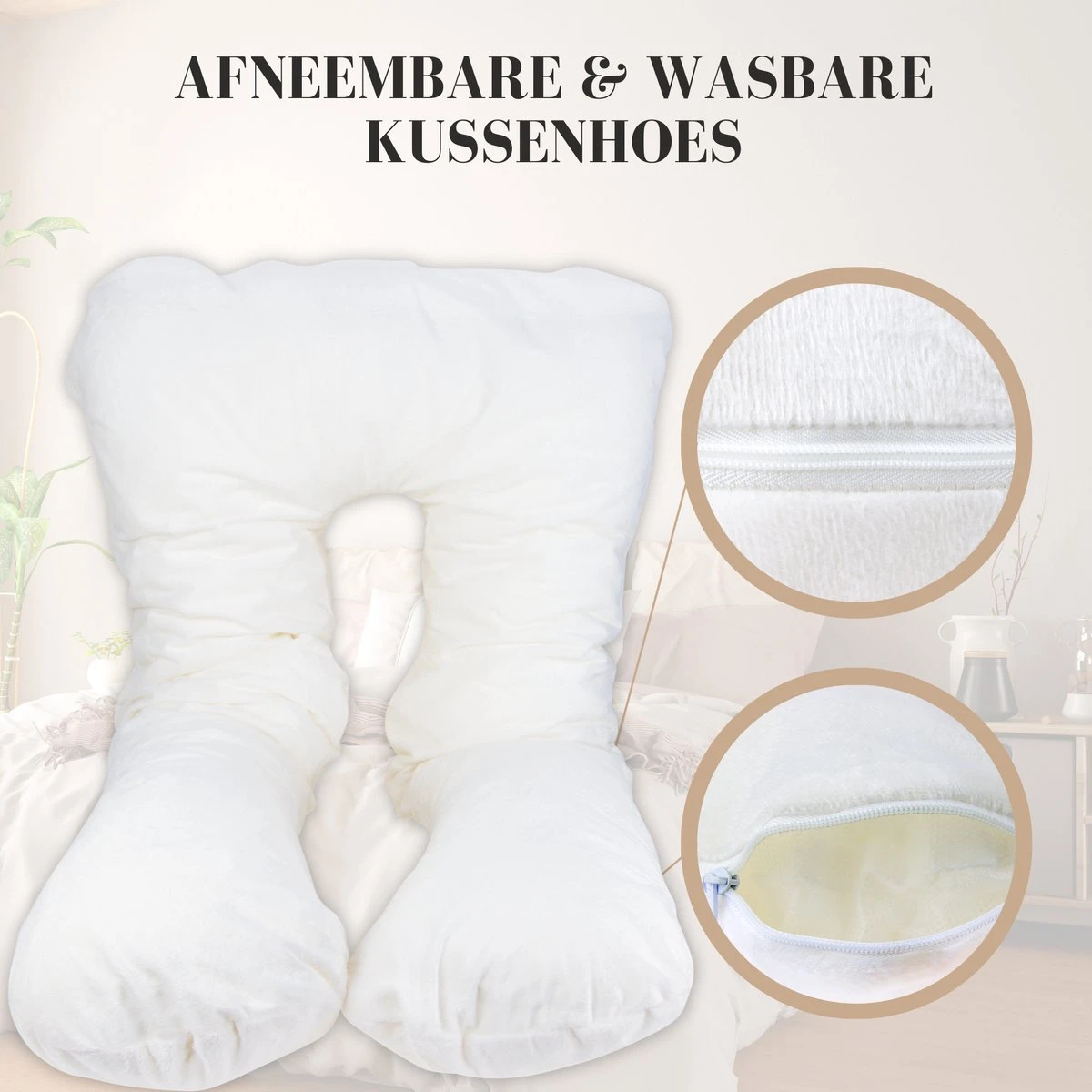 Oreiller De Grossesse Vandera - Oreiller De Couchage Latéral - Oreiller D'allaitement - Oreiller De Corps - Oreiller De Corps - Extra Léger - Amovible Et Lavable 5 Oreiller De Grossesse Vandera - Oreiller De Couchage Latéral - Oreiller D'allaitement - Oreiller De Corps - Oreiller De Corps - Extra Léger - Amovible Et Lavable – Image 5