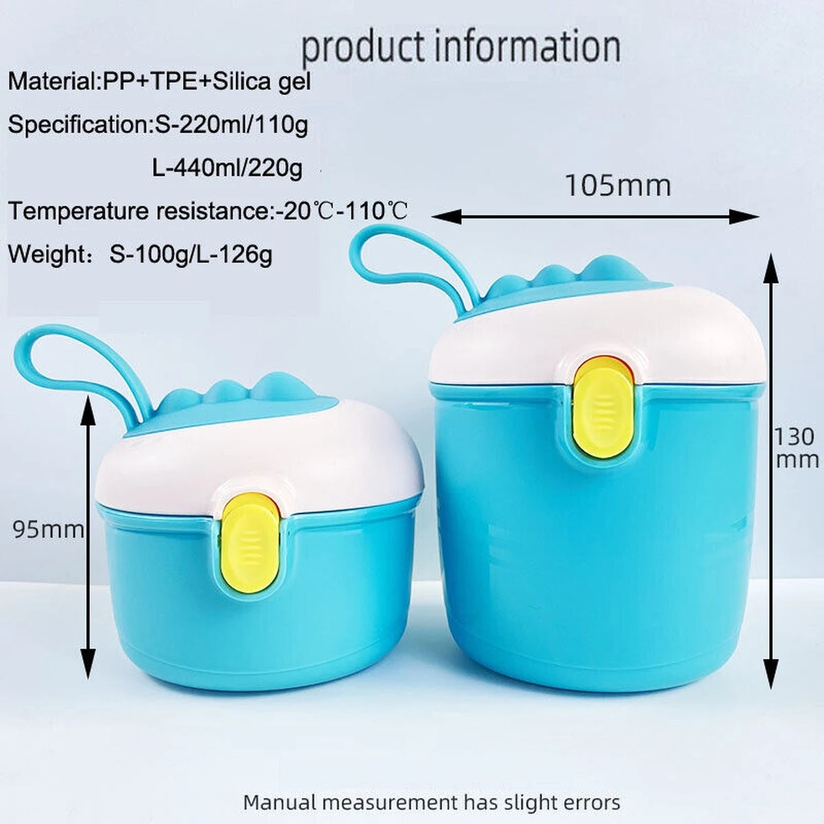 Distributeur Nourriture Pour Bébé - Boîte Doseuse De Lait En Poudre Bébé - Boîte De Voyage - Boîte De Conservation Des Aliments - Distributeur Avec Cuillère 440ML - Blauw 12 Distributeur Nourriture Pour Bébé - Boîte Doseuse De Lait En Poudre Bébé - Boîte De Voyage - Boîte De Conservation Des Aliments - Distributeur Avec Cuillère 440ML - Blauw – Image 12