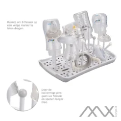 Bouteilles à Biberons Avec Brosse Pour Biberons - Egouttoir Pour Biberons - Égouttoir Avec Bac Collecteur - Gris / White -Bébé Soldes Boutique 1200x1200 121