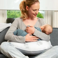 Doomoo Softy - Petit Coussin D'allaitement - Billes Ultra Fines Et Silencieuses - Coton Organique - 150 Cm - Fox Grey -Bébé Soldes Boutique 1200x1200 1219